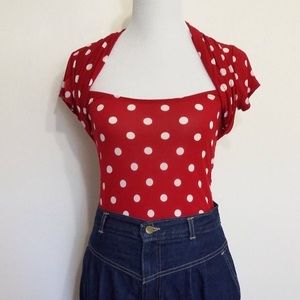 Pinup Polka Dot Blouse
